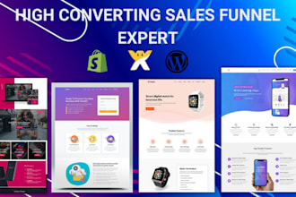 create responsive high converting landing page sales funnel for lead generation