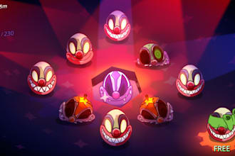 draw 2d game objects, UI, assets cartoon character 2d game art for your 2d game