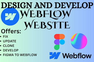 fix, update, clone, develop webflow website figma to framer, 3d animated webflow
