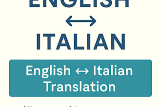 translate your text from italian to english and vice versa professionally