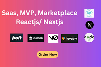 build,fix saas mvp marketplace bolt lovable v0 react next js supabase stripe