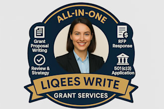 research and write grant proposals, rfp responses, and 501c3 applications