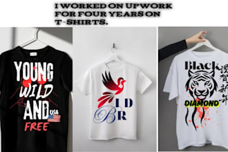 do custom t shirt and bulk t shirt design within 24 hours