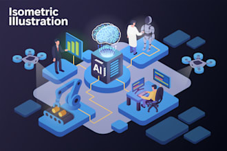 create custom isometric illustrations for your website, app or presentation