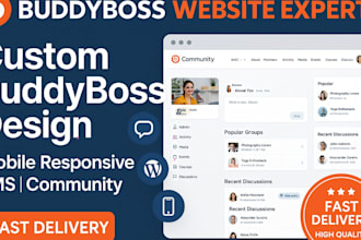 design and develop a professional buddyboss website