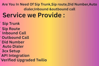 setup call center, sip trunk, sip route, did number, auto dialer, 3cx, twilio