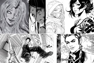do manga style comic book page webcomic webtoon comic manga artist character art