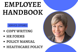 prepare an employee handbook, custom policy and procedure manual job description