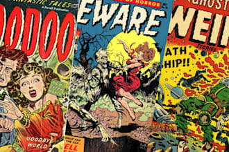 draw retro comic page retro vintage comic retro illustration retro comic art