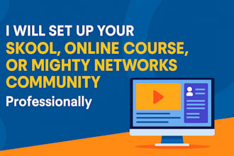 set up your skool online course or mighty networks community professionally