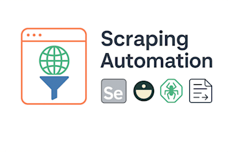 do scraping, automation, using selenium, beautifulsoup, scrapy, requests