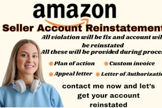 reinstate amazon account, resolve violation issues,section 3