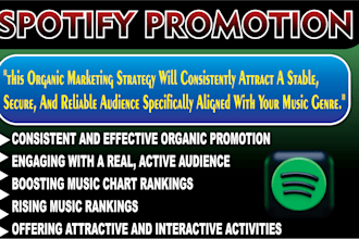 do organic spotify and audiomack music promotion with more active streamer