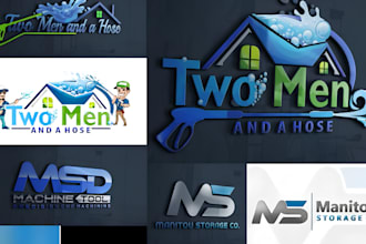 create a unique pressure washing home cleaning and power washing logo