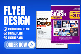 design professional digital flyers for your promotional event, business in 10hrs