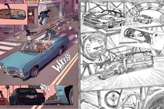 comic book page illustration comic book artist comic storyboard comic book panel