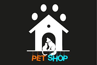design modern minimalist dog cat pet bird animal logo
