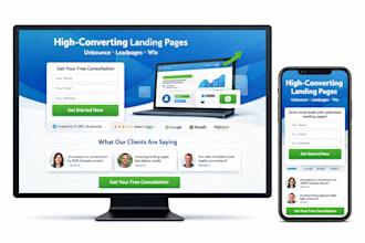 design high converting landing pages on unbounce leadpages ghl wix