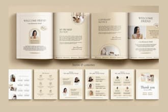 design ebook workbook journal travel guide brochure lead magnet planner booklet