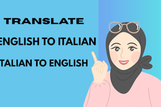 manually translate english to italian and italian to english