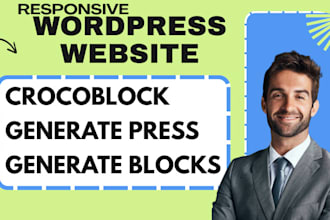 design wordpress website with crocoblock generate press, generate block layout