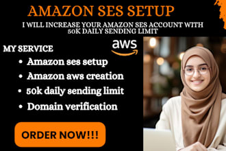 setup amazon aws ses for high deliverability email marketing increase day limit