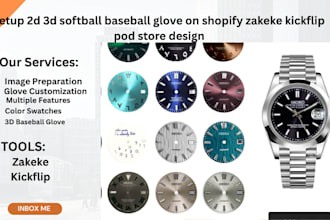 design and setup custom watch for your product on shopify zakeke kickflip teeinb