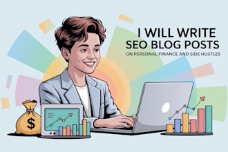 write SEO blog posts on personal finance and side hustles