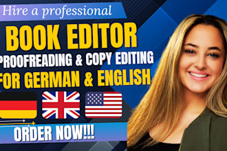 do proofreading for german or english fiction chidren book copy editor german