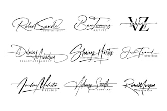 do handwriting scripted signature cursive autograph logo
