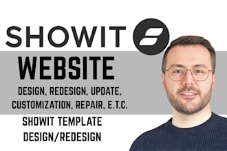 design, redesign, customize, repair showit website design or showit template