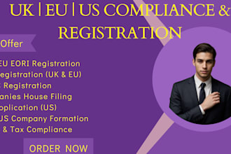 register eori, vat, hmrc, ein and handle UK US eu company formation filing