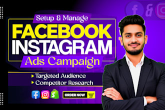 setup and manage facebook ads campaign, instagram ads, fb ad manager