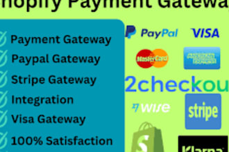 create payment gateway, shopify payment,and integrate