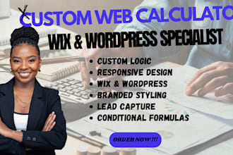 create a custom calculator for your wordpress or wix website