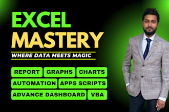 create excel graphs, excel charts and excel dashboard