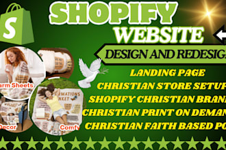 design christian shopify christian faith based bible vers pod produt store
