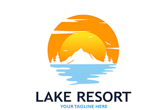 design particular lake laddy and sports logo