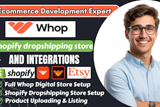 design whop store, shopify dropshipping store, or shopify whop website design