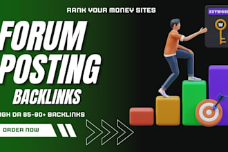 do high quality manual forum posting with backlinks for SEO
