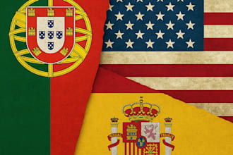 translate texts from english to portuguese or spanish