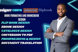 design and format ebooks, audiobooks, and flip books with indesign and canva