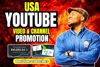usa views youtube video promotion music channel monetization boost subscribers