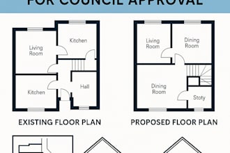 create uk  planning permission drawing for council approval