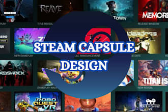 design steam capsule game art game banner game poster and game UI