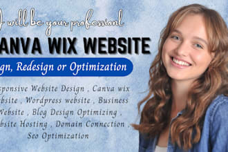 design redesign or revamp canva to wix wordpress website wix website design
