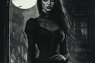draw fantasy or horror character illustration