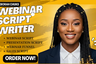 craft a powerful webinar script presentation script sales letter for a webinar