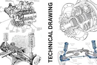 do patent drawing technical or cad drawing utility patent vector tracing autocad