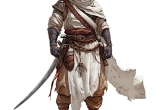 draw dnd character art design illustration, fantasy